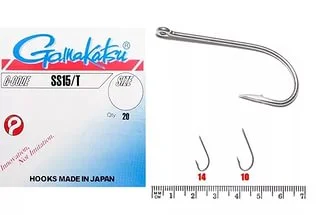 Крючки с колечком Gamakatsu SS15/T Size 10  