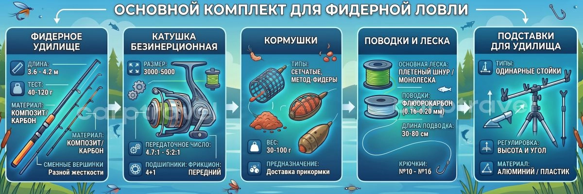 Фидерный комплект для рыбалки: минимальный набор, который реально работает