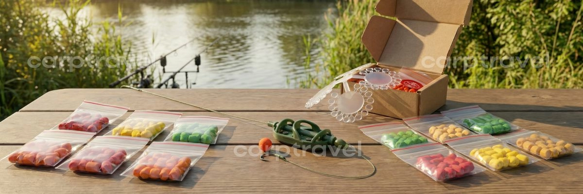 Набор мини-бойлов с резинками CarpTravel: 10 вкусов для любой рыбалки