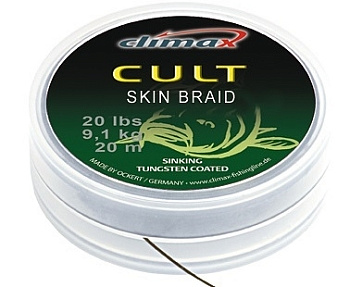 Повод. мат. в оболочке Climax CULT Skin Braid New  20м 30lb/ (Weed) 