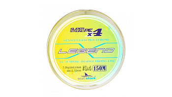 Плетеный шнур EastShark Legend X4  150м 17,8кг/0,22мм (Желтый) 