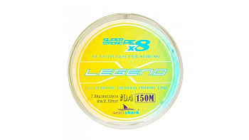 Плетеный шнур EastShark Legend X8  150м 20,3кг/0,22мм (Желтый) 