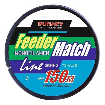 Леска Dunaev Feeder-Match Sinking  150м 6,8кг/0,28мм (Black) 