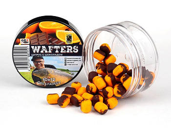 Бойлы нейтральные GBS&Fadeev wafters  Citrus-Chocolate 10x12мм  50 г (Цитрус Шоколад+Ликвид) 
