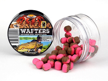 Бойлы нейтральные GBS&Fadeev wafters  T.Nut-M.Crab 10x12мм  50 г (Тигровый Орех М.Краб+Ликвид) 