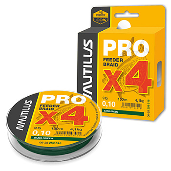 Плетеный шнур Nautilus Pro Feeder Braid  150м 5,5кг/0,12мм (Тёмно-зеленый ) 