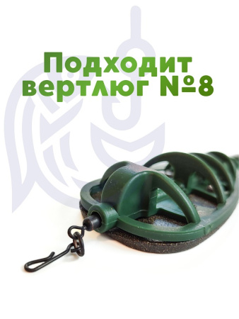 Набор неоснащенных кормушек 4 шт+ топтушка  Tackle Fish Wide XL Flat Method 100г
